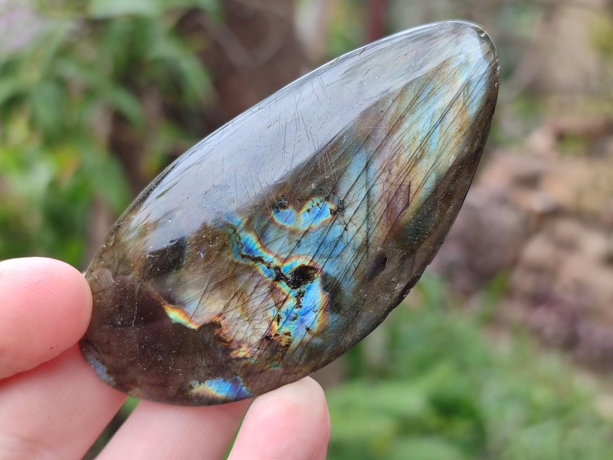 Polished Labradorite Palm Stones x 12 From Madagascar