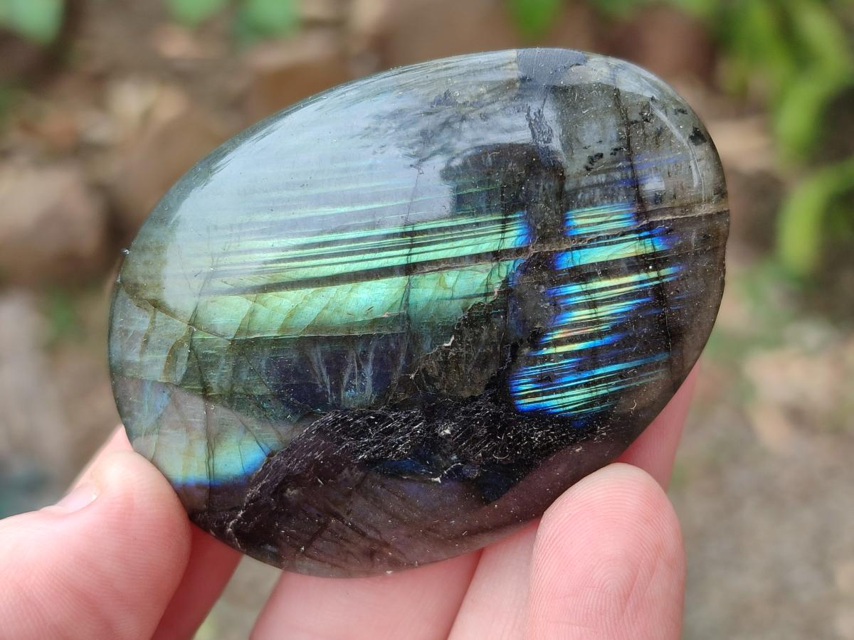 Polished Labradorite Palm Stones x 12 From Madagascar