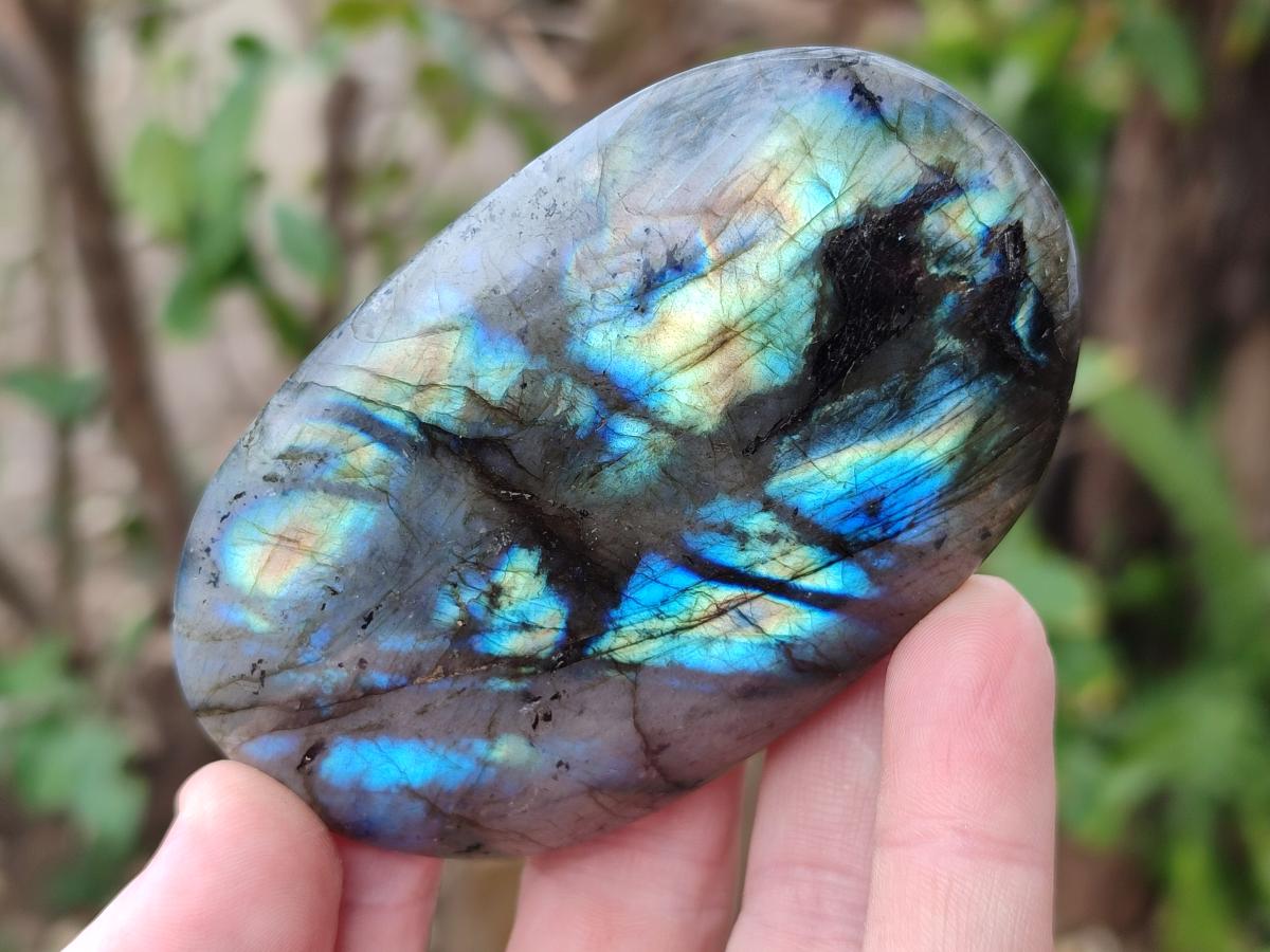 Polished Labradorite Palm Stones x 12 From Madagascar