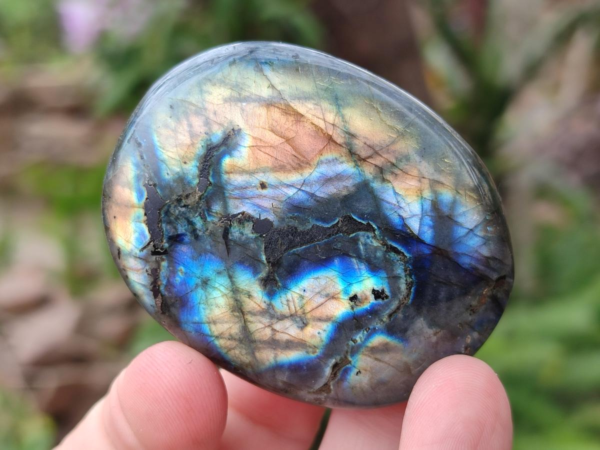 Polished Labradorite Palm Stones x 12 From Madagascar