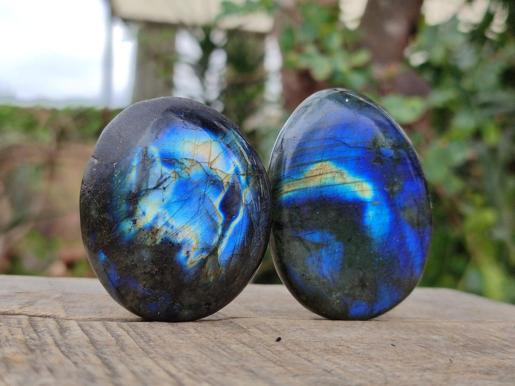 Polished Labradorite Palm Stones x 12 From Madagascar