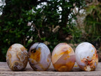 Polished Banded Agate Galets x 24 From Madagascar