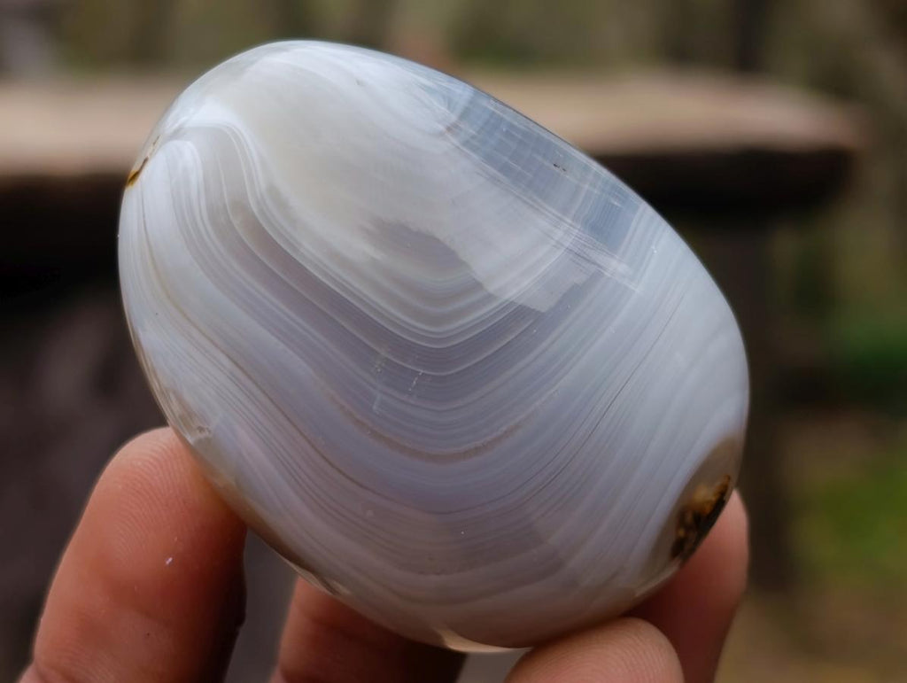 Polished Banded Agate Galets x 24 From Madagascar