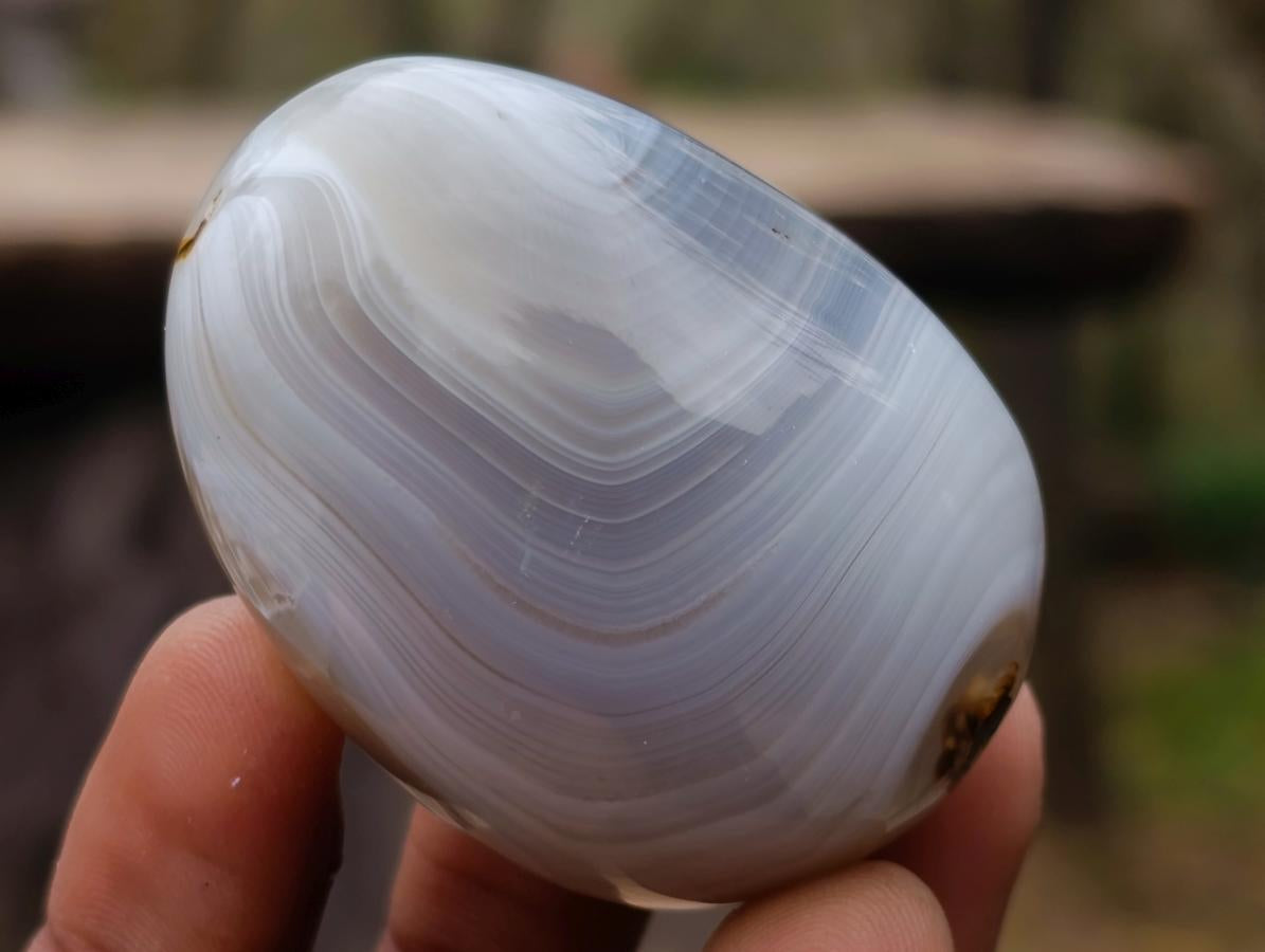 Polished Banded Agate Galets x 24 From Madagascar