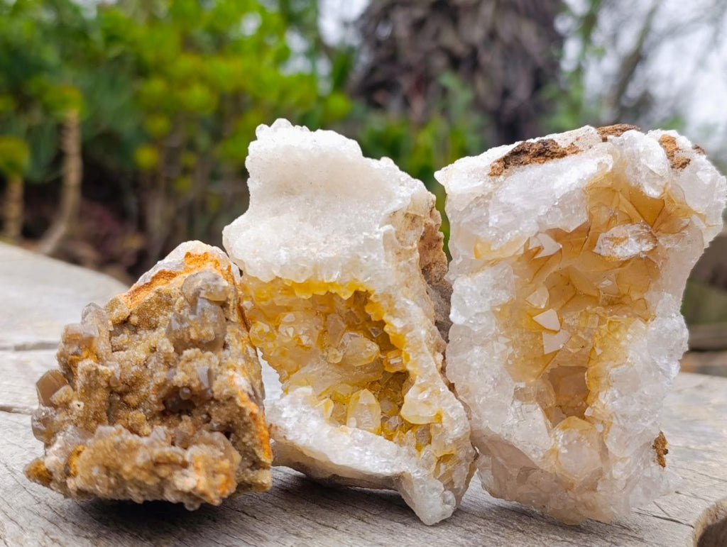 Natural Limonite Quartz Clusters x 24 From Solwezi, Zambia