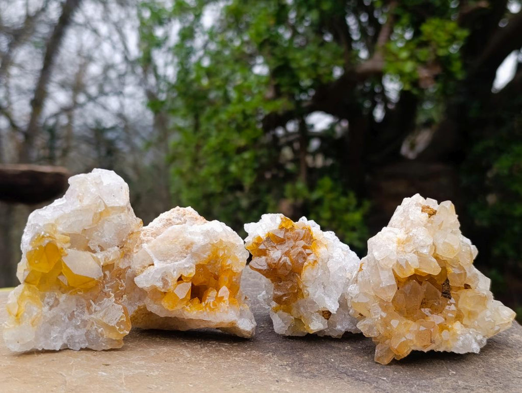 Natural Limonite Quartz Clusters x 24 From Solwezi, Zambia