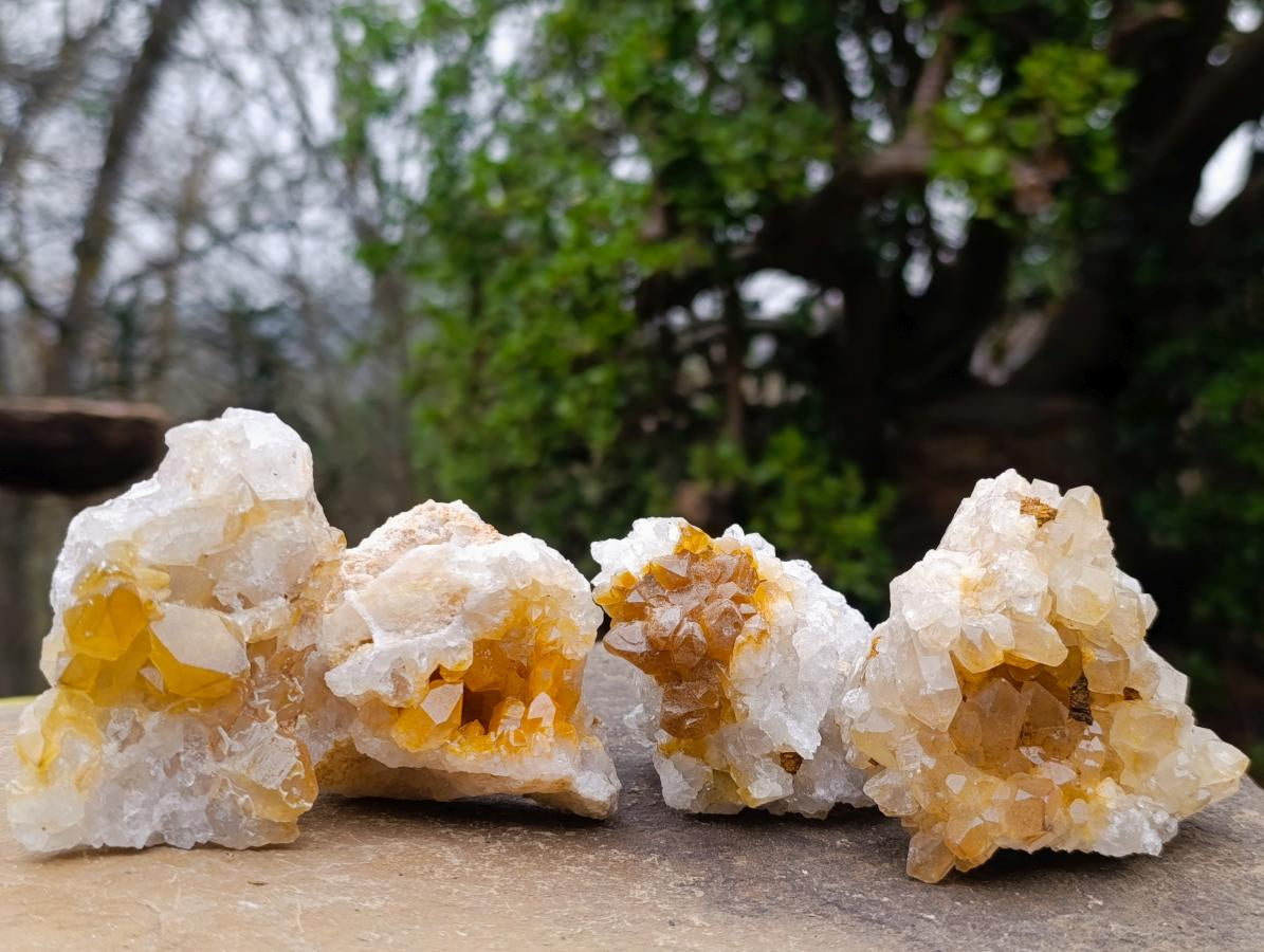 Natural Limonite Quartz Clusters x 24 From Solwezi, Zambia