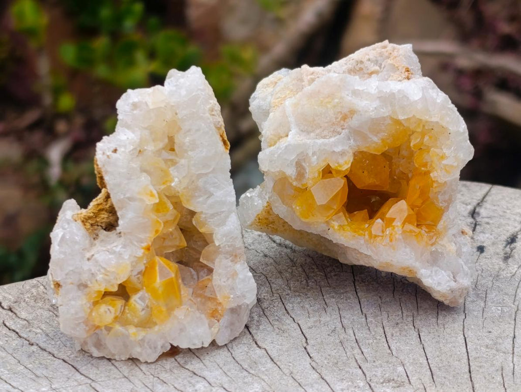 Natural Limonite Quartz Clusters x 24 From Solwezi, Zambia