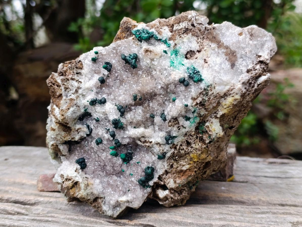 Natural Ball Malachite Specimens on Quartz and Dolomite Matrix x 2 From Mindingi Mine, Kambove, Congo