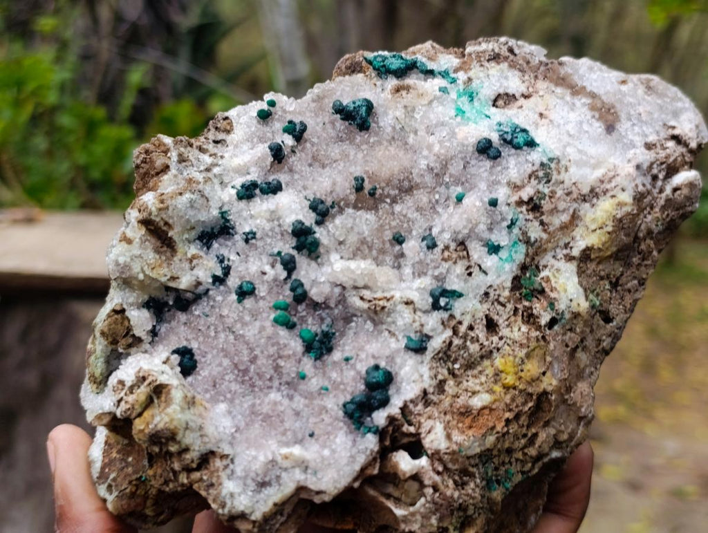 Natural Ball Malachite Specimens on Quartz and Dolomite Matrix x 2 From Mindingi Mine, Kambove, Congo