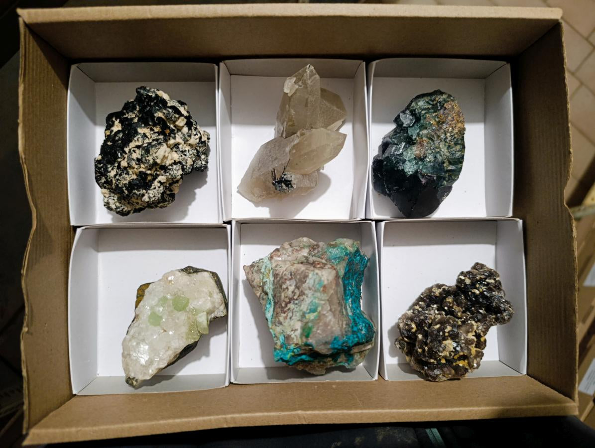 Natural Mix of Mineral Specimens x 6 From Erongo, Namibia
