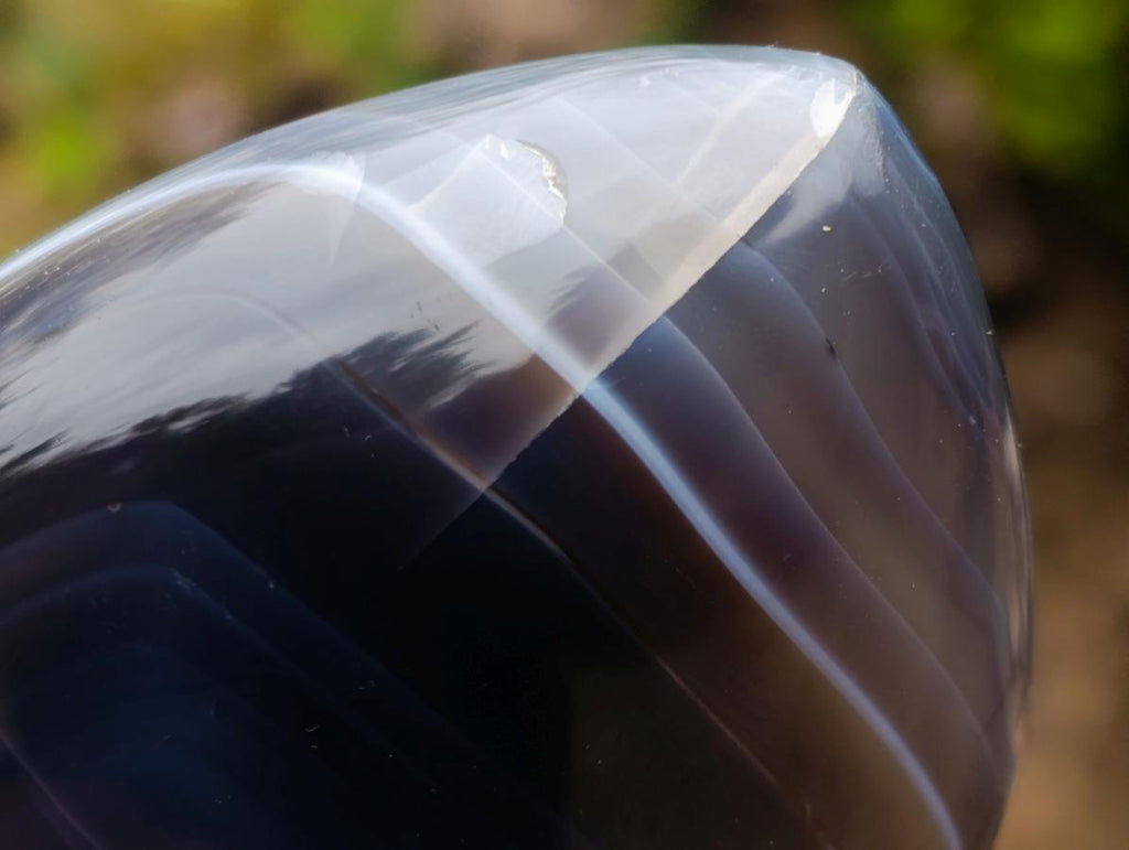 Polished Banded Agate Hearts x 6 From Madagascar