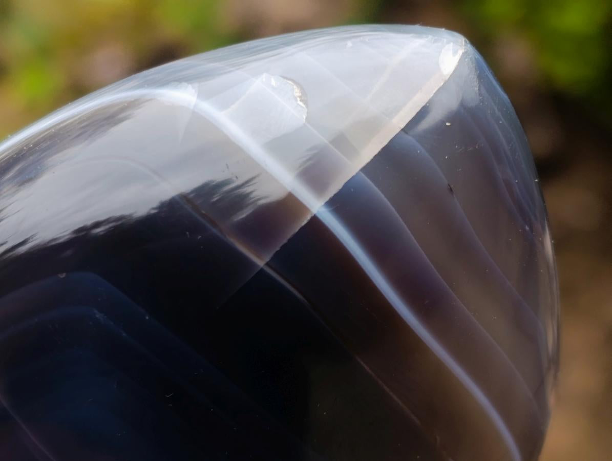 Polished Banded Agate Hearts x 6 From Madagascar