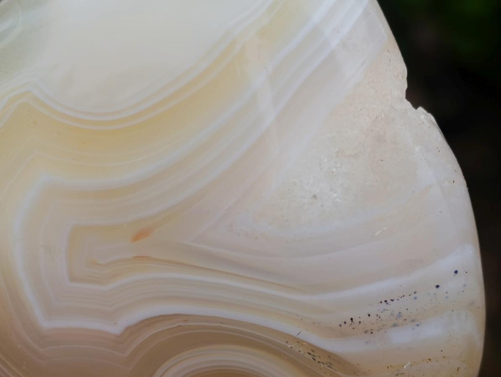 Polished Banded Agate Hearts x 6 From Madagascar