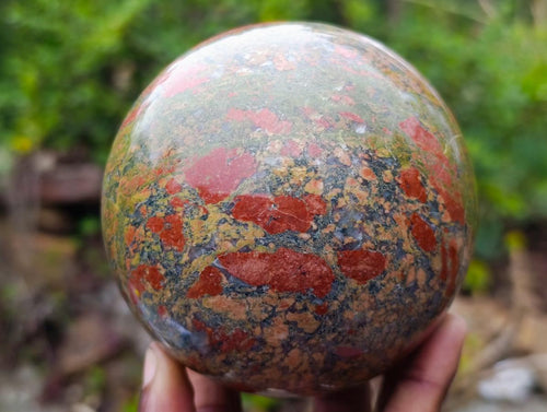 Polished Large Unakite Spheres x 2 From Messina, South Africa