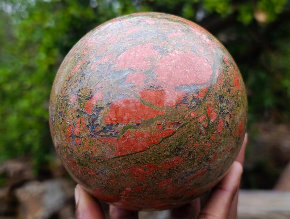 Polished Large Unakite Spheres x 2 From Messina, South Africa