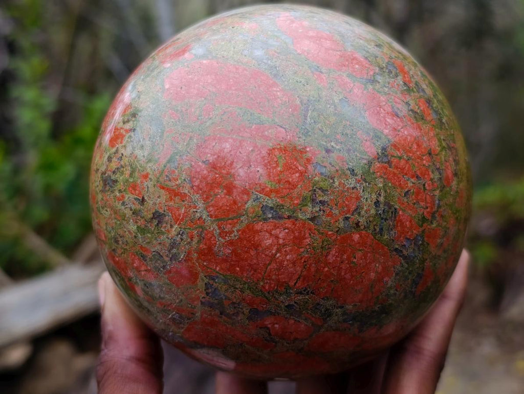 Polished Large Unakite Spheres x 2 From Messina, South Africa