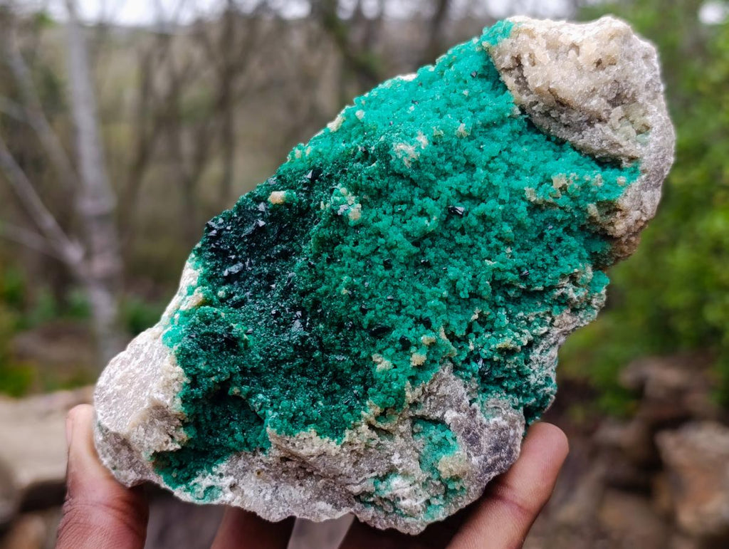 Natural Crystalline Malachite Specimens x 2 From Tenke Fungurume, Congo