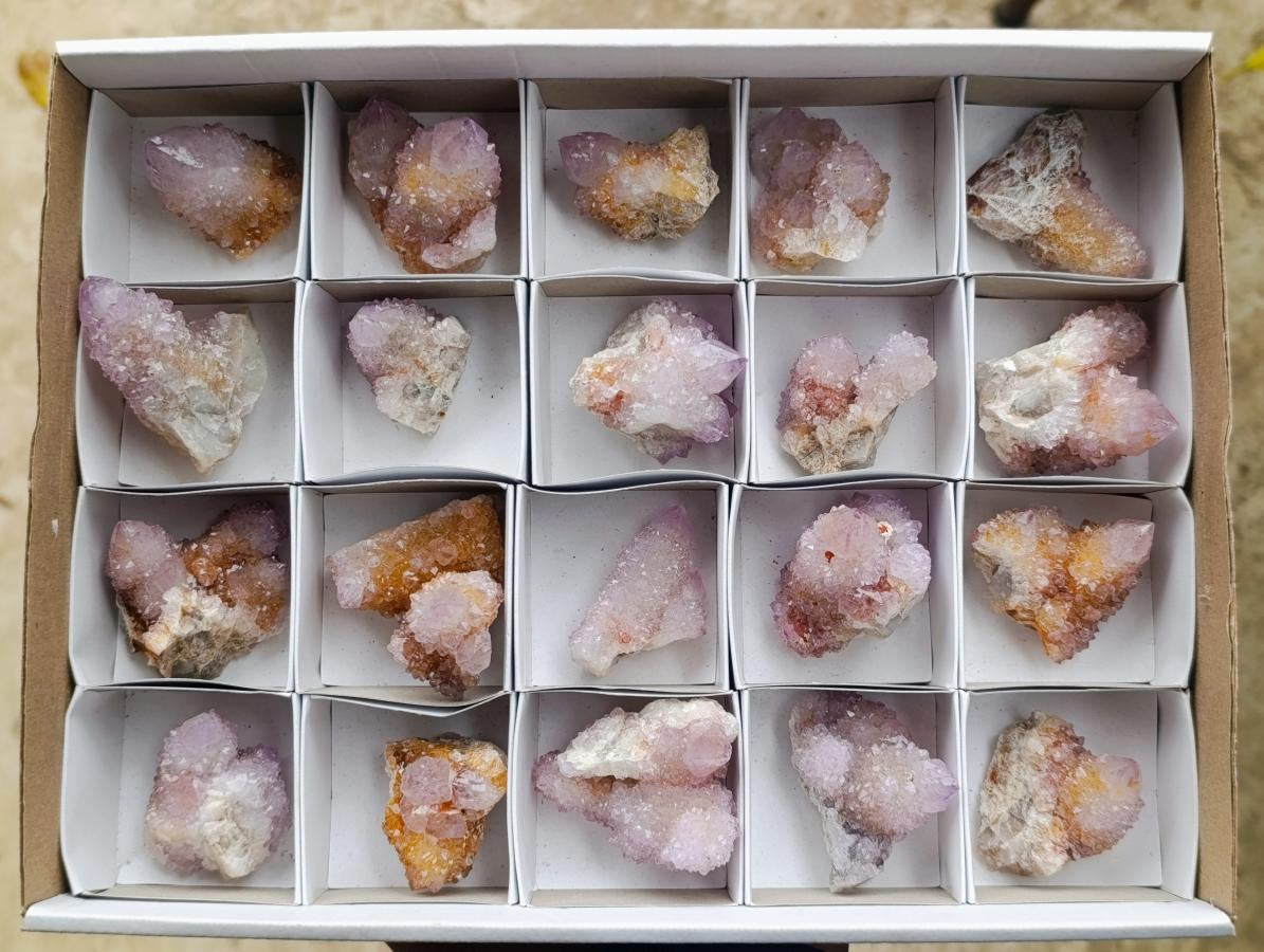 Natural Spirit Amethyst Crystals and Clusters x 20 From Boekenhouthoek, South Africa