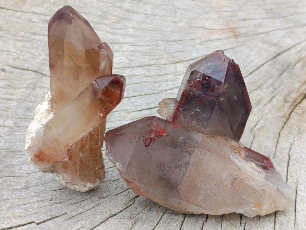 Natural Red Hematoid Quartz Crystals x 24 From Karoi, Zimbabwe