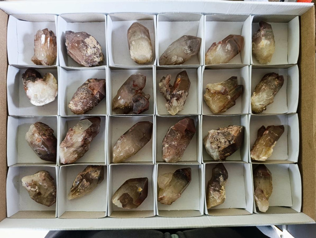 Natural Red Hematoid Quartz Crystals x 24 From Karoi, Zimbabwe