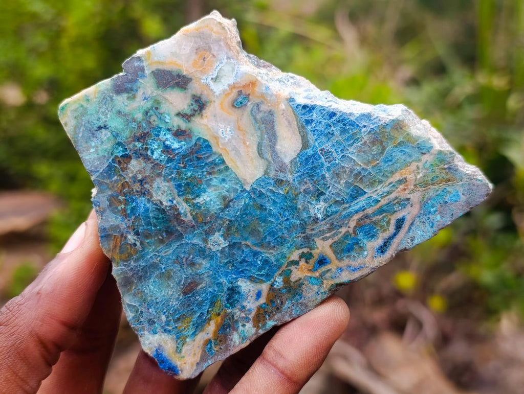 Polished One Side Shattuckite Slices x 8 From Kaokoveld, Namibia