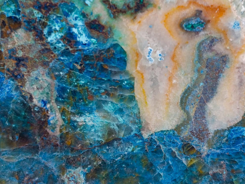 Polished One Side Shattuckite Slices x 8 From Kaokoveld, Namibia