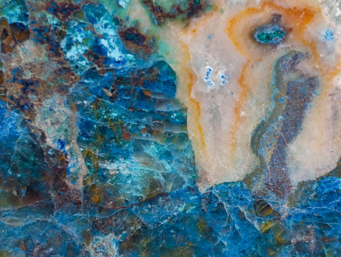 Polished One Side Shattuckite Slices x 8 From Kaokoveld, Namibia