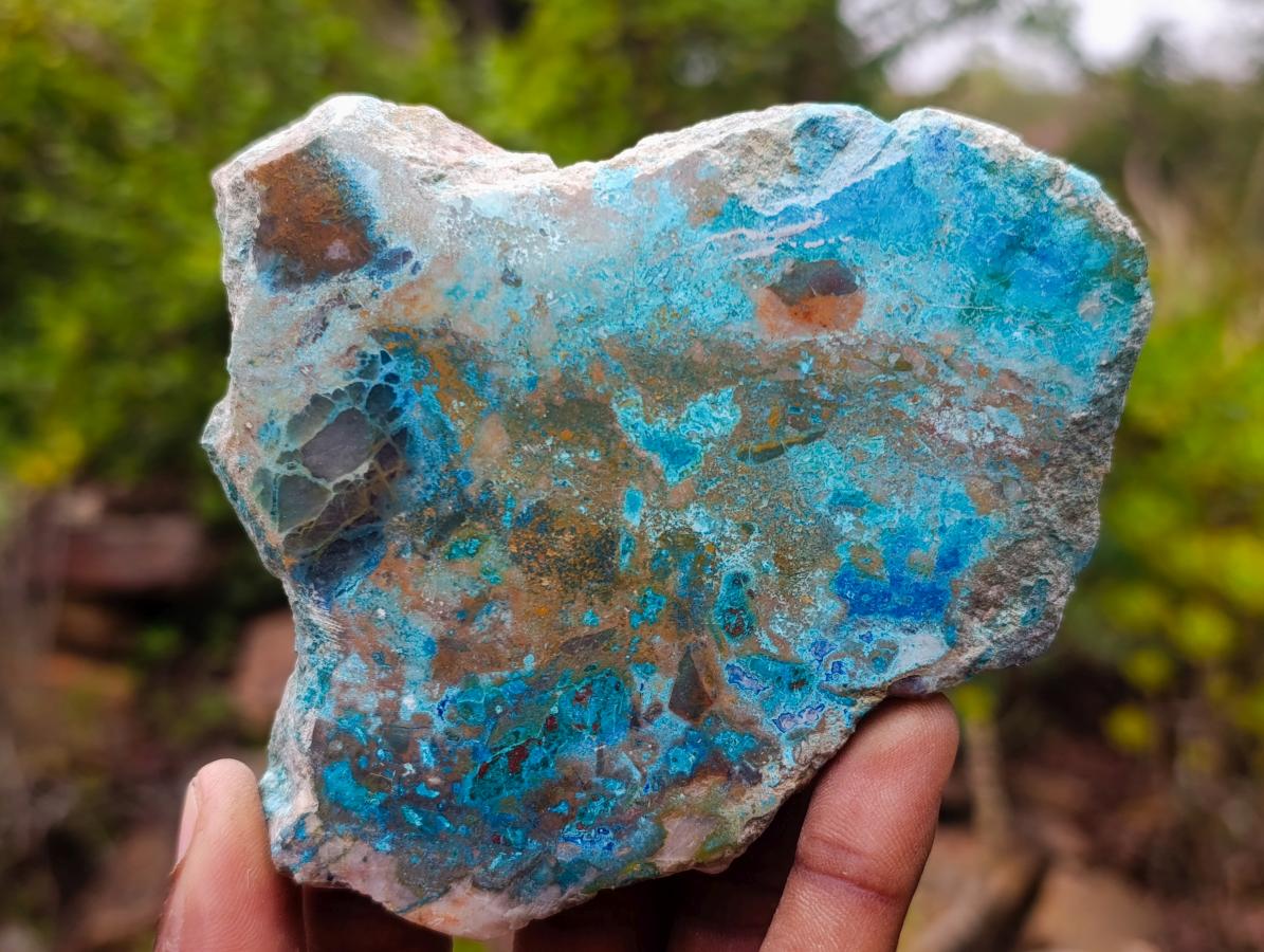 Polished One Side Shattuckite Slices x 8 From Kaokoveld, Namibia