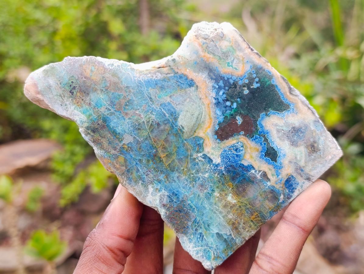 Polished One Side Shattuckite Slices x 8 From Kaokoveld, Namibia