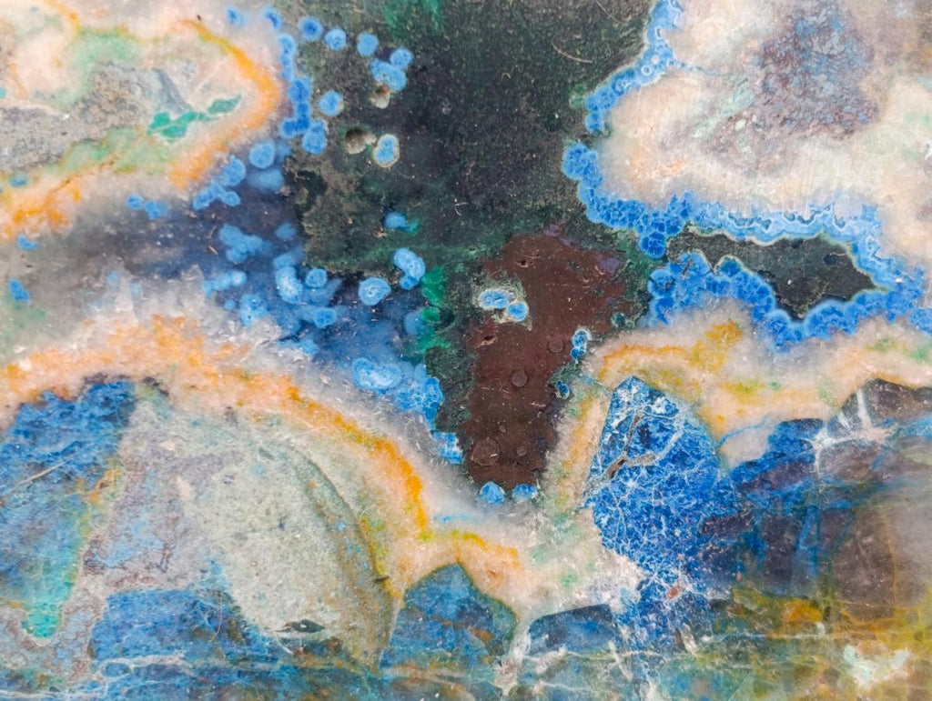 Polished One Side Shattuckite Slices x 8 From Kaokoveld, Namibia