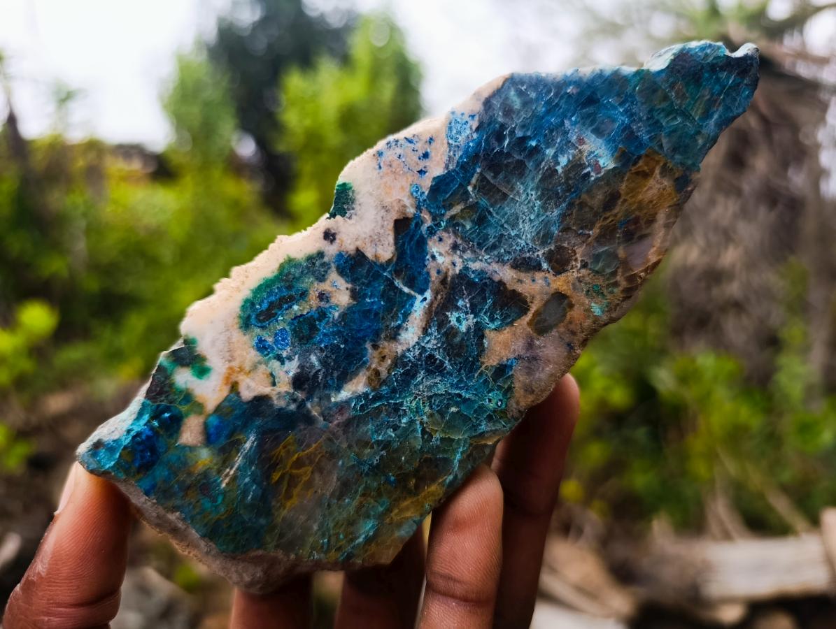 Polished One Side Shattuckite Slices x 8 From Kaokoveld, Namibia