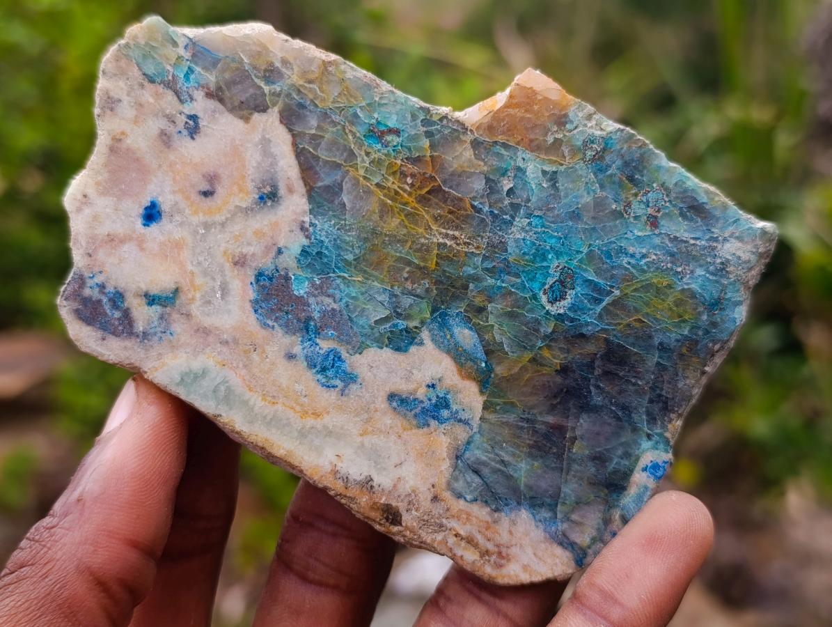 Polished One Side Shattuckite Slices x 8 From Kaokoveld, Namibia