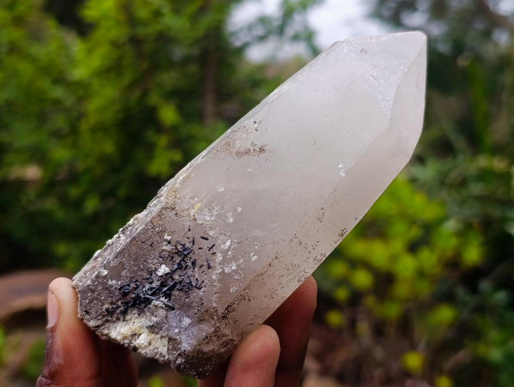 Natural Smokey Quartz Crystals with Schorl Black Tourmaline x 3 From Erongo, Namibia