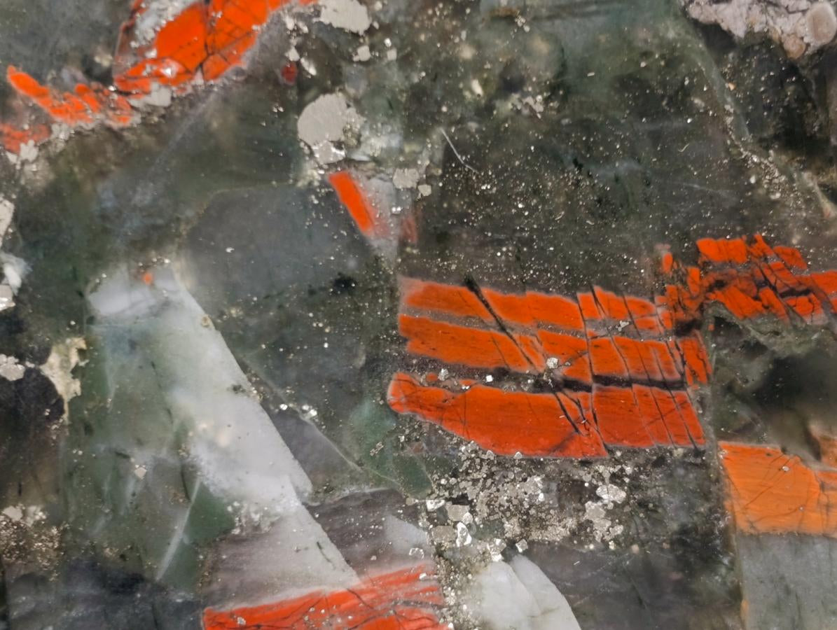 Polished Bloodstone Standing Display Pieces x 2 From Swaziland