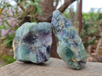 Natural Watermelon Fluorite Cobbed Specimens x 12 From Uis, Namibia