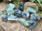 Natural Watermelon Fluorite Cobbed Specimens x 12 From Uis, Namibia