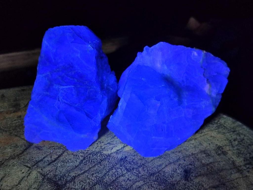 Natural Watermelon Fluorite Cobbed Specimens x 12 From Uis, Namibia