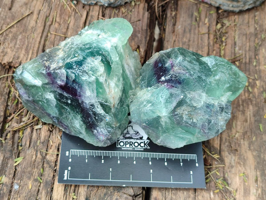 Natural Watermelon Fluorite Cobbed Specimens x 12 From Uis, Namibia