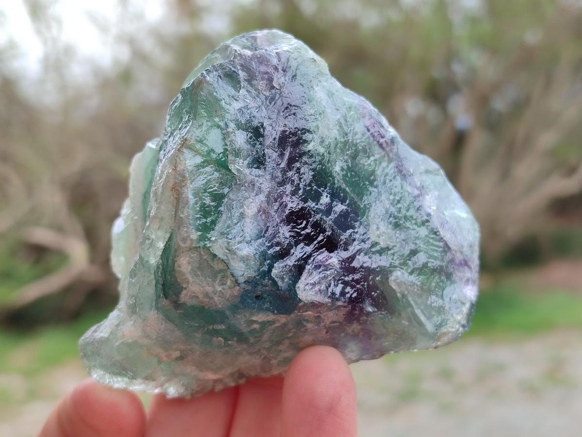 Natural Watermelon Fluorite Cobbed Specimens x 12 From Uis, Namibia