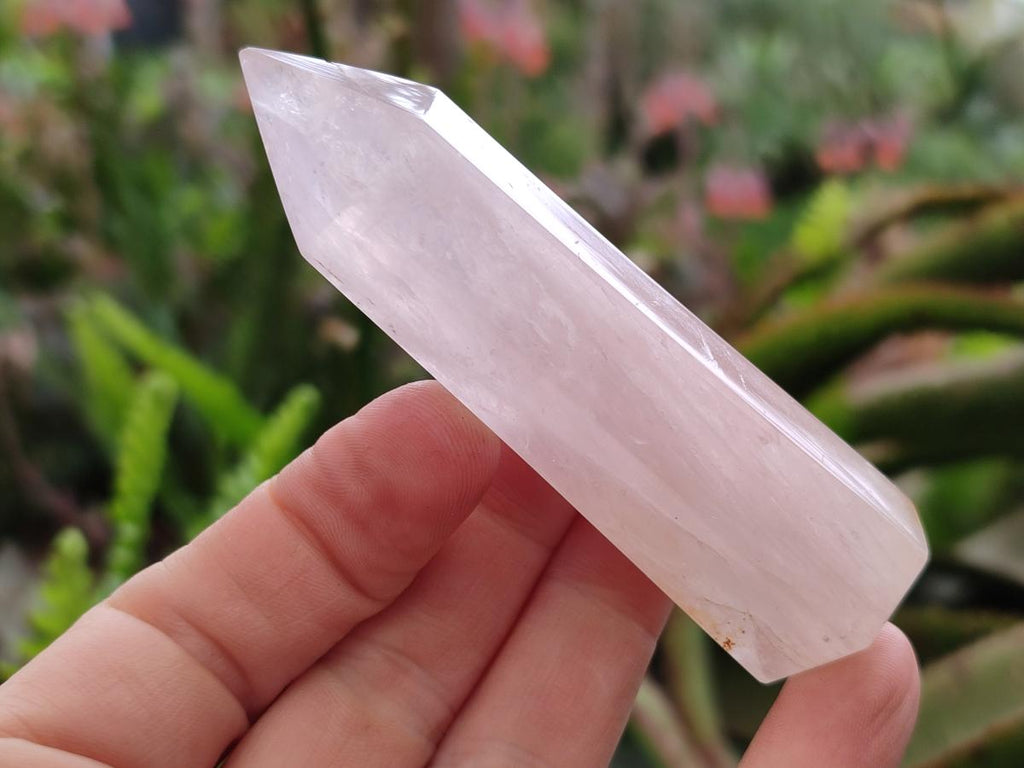 Polished Gemmy Rose Quartz Crystals x 12 From Madagascar