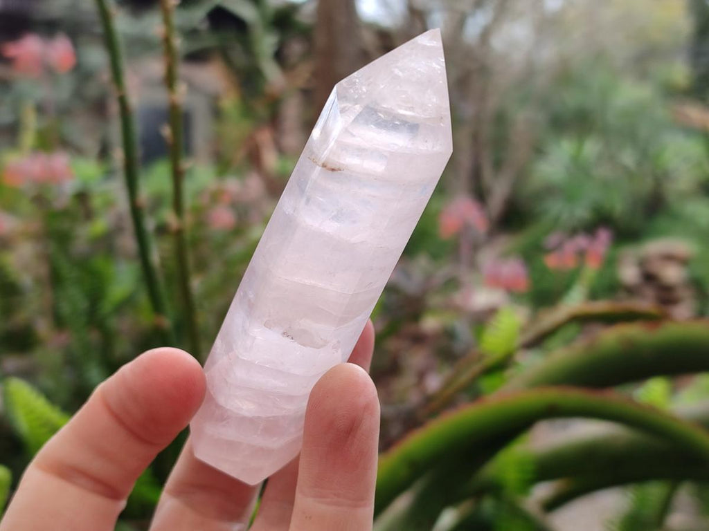 Polished Gemmy Rose Quartz Crystals x 12 From Madagascar