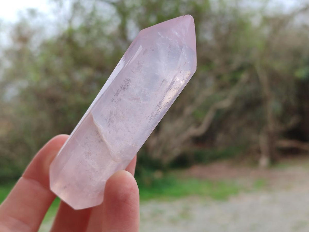 Polished Gemmy Rose Quartz Crystals x 12 From Madagascar