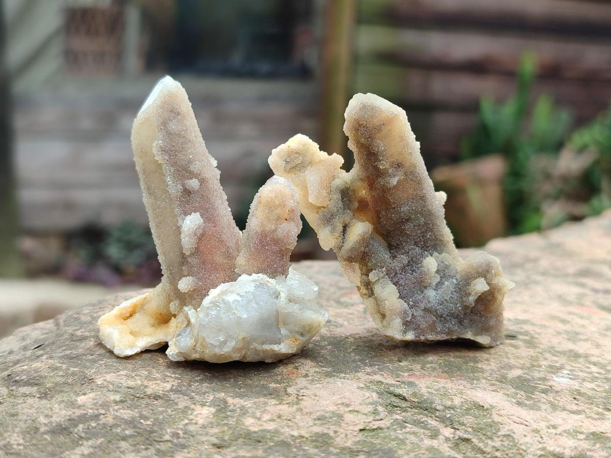 Natural Drusy Fairy Spirit Quartz Single Crystals x 35 From Boekenhouthoek, South Africa