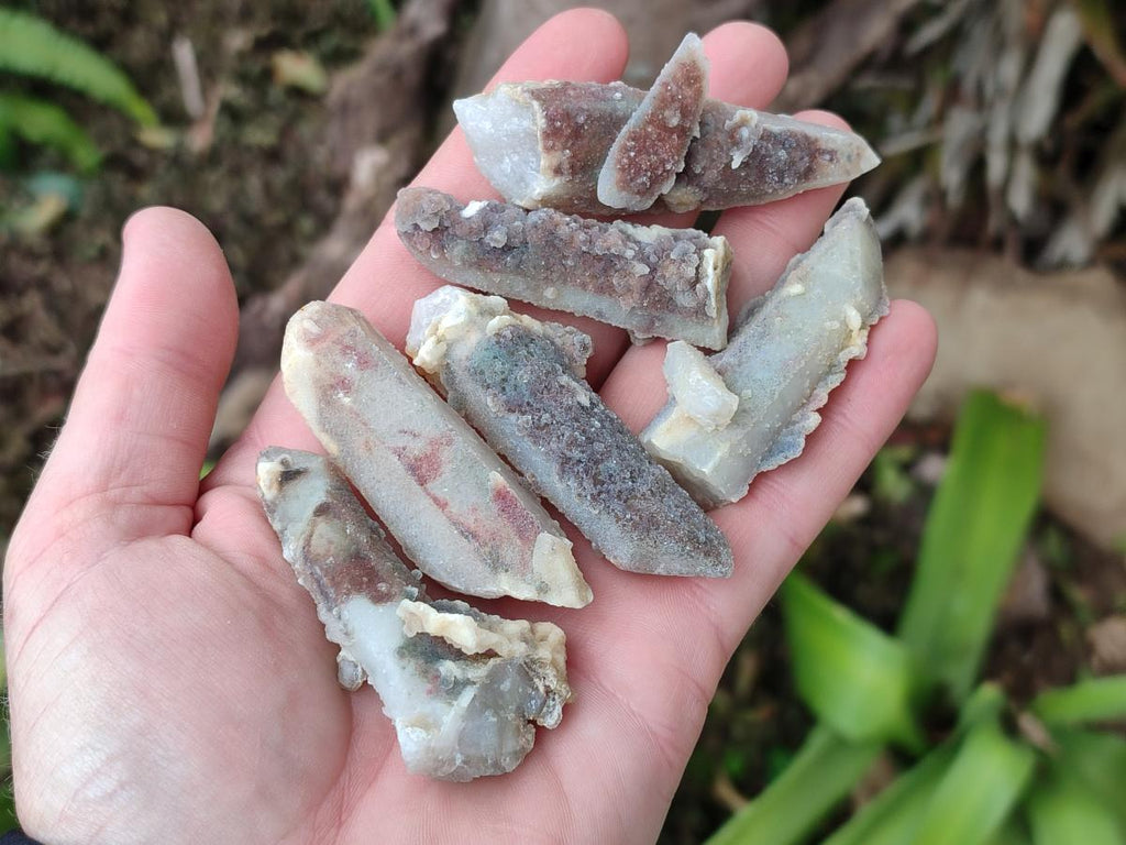 Natural Drusy Fairy Spirit Quartz Single Crystals x 35 From Boekenhouthoek, South Africa