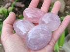 Polished Gemmy Rose Quartz Galets x 24 From Madagascar