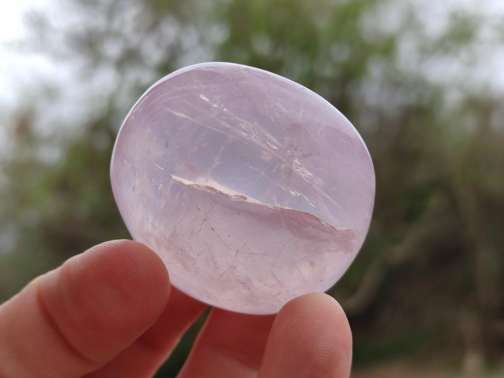 Polished Gemmy Rose Quartz Galets x 24 From Madagascar