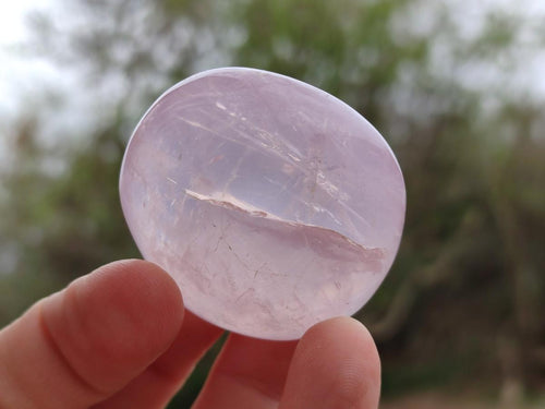 Polished Gemmy Rose Quartz Galets x 24 From Madagascar