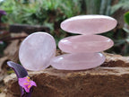 Polished Gemmy Rose Quartz Galets x 24 From Madagascar