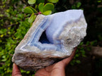 Natural Large Blue Lace Agate Geode Specimen x 1 From Nsanje, Malawi
